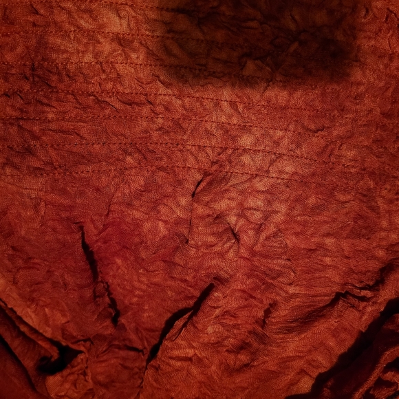 Wet Seal Red Off-The-Shoulder Top Women's Medium M Ruffled Lace Sinched Waisted - Picture 4 of 7